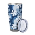 thumbnail image 2 of Picia Flower Pattern 20 oz Tumbler Stainless Steel Vacuum Insulated Coffee Ice Cup Double Wall Travel Flask Dual Lid Water Bottle, Eco-friendly Car Cup, 2 of 8