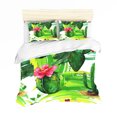 thumbnail image 2 of 3D Watercolor Green Succulents Quilt Cover Set Bedding Set Pillowcases 94, 2 of 2
