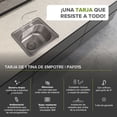 thumbnail image 4 of Fregadero Tarja AVERA Acero Inoxidable Empotre PAF01S, 4 of 9