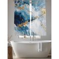 thumbnail image 6 of Sheer Curtains 63 Inches Long, Blue Oil Painting Light Filtering Window Curtains for Living Room/Bedroom, Modern Marble Art Abstract Rod Pocket Voile Sheer Curtain Drapes, 52"W x 63"L, 2 Panels, 6 of 8