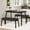 Black, variant on GAOMON 3-Piece Dining Table Set for 4 with 2 Upholstered Benches, Space-Saving Wooden Kitchen Table, for Small Dining Room, Apartment, Home, Black