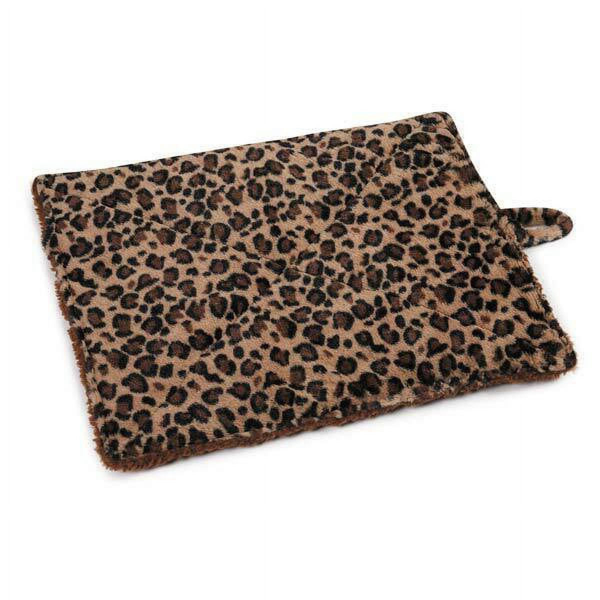 Thermal Cat Mats Leopard Pint Warm Bed Reflects Heat Soft Plush MPET Lining 22 (Brown)