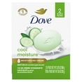 thumbnail image 1 of Dove Beauty Bar Jabón Humedad Fresca Aroma a Pepino y Té Verde 2 Barras para Piel Refrescada Deja la Piel Refrescada 3.75 oz, 1 of 5