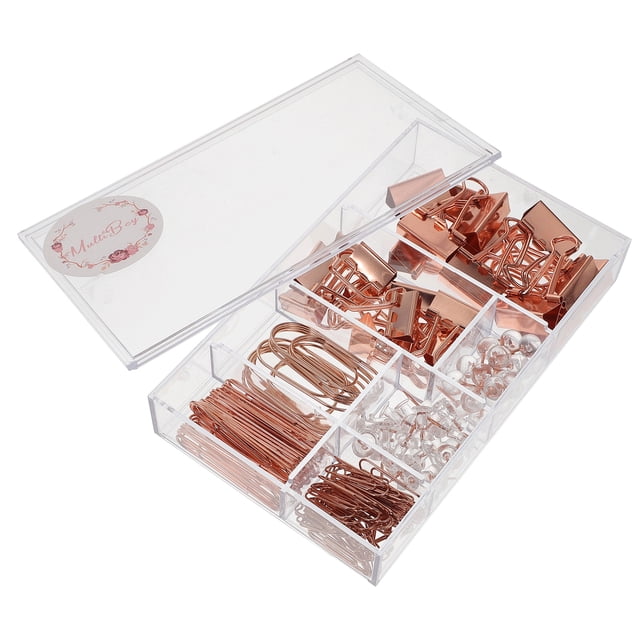MasteelfCA 1 Box Creative Paper Clips Binder Clips Thumbtack Set Practical Stationeries