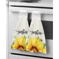 thumbnail image 2 of Towel Dry Quick Kitchen Bathroom for Towel Hanging Towel Fabric Microfiber Towel Hand Leaves Flower Pink, 2 of 7