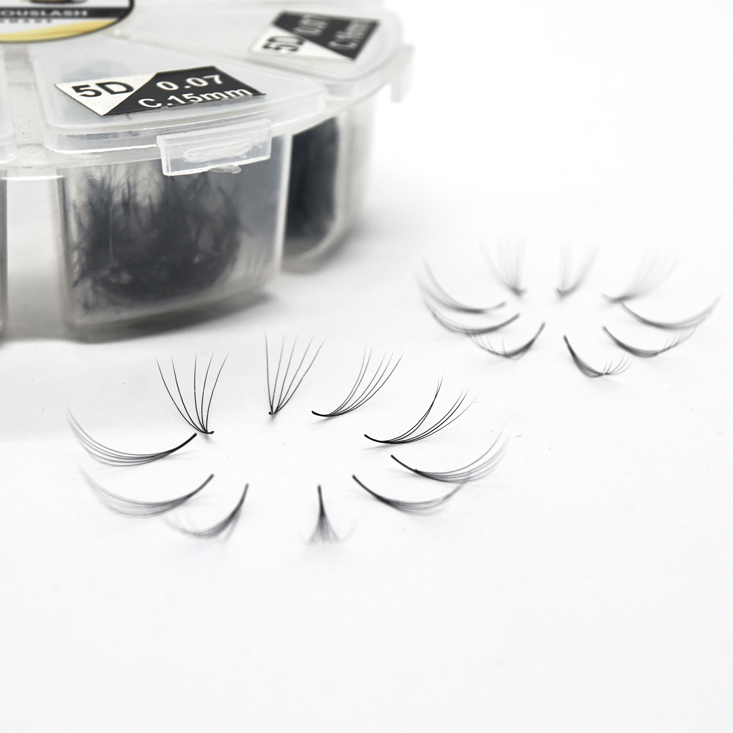 Mix Length 5D Lashes. Curl D, C. 1200 Pre-made Volume Fans. Eyelash Extension. Handmade and Gorgeously-Crafted!