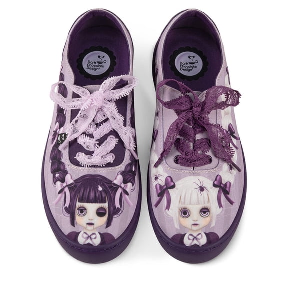 Hot Chocolate Design Nocturna Sisters Casual Sneaker for Women , Size 5