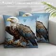 thumbnail image 3 of MDO Ferocious Bald Eagle Throw Pillow Covers 18x18 Pillowcase Decorative Square Cushion Pillow Protector for Sofa Couch Bed Chair Car, 3 of 5