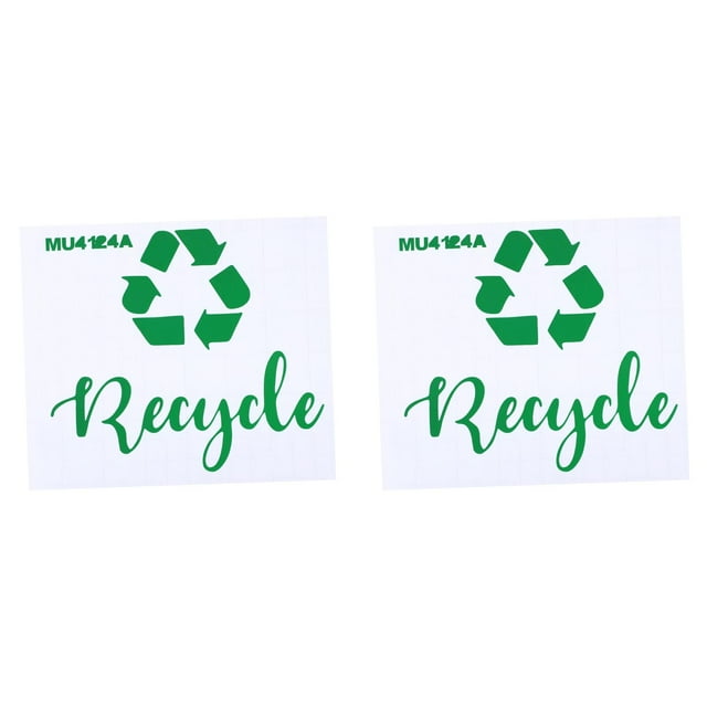 ZTTD Recycle Sticker for Trash Bins - Perfect Recycling Stickers for Trash Can - 2 Pack - 6" by 6" Decal Logo - Ideal Label Sign for Home or Office Refuse Bin - Suitable for Indoor/Outdoor use