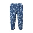 thumbnail image 5 of TaTaai Womens Faux Denim Print 3/4 Leggings High Waist Tight Yoga Pants Breathable Casual Workout Trousers for Spring Summer Daily Gym Gift, 5 of 7