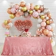thumbnail image 2 of GFDYREE Sequin Tablecloth, Rectangular, 60"x102", Fuchsia Pink, 2 of 7