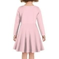 thumbnail image 3 of DISNIMO Girls Owl Dress Kids Heart Dresses for Girls Long Sleeve Pink Dress Kids 3-4 Girl Dresses Fall Dresses for Children Skater Dress Kids Holiday Dresses for Girls Midi Dress Long Sleeve, 3 of 6