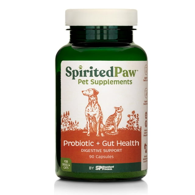 Suplemento probiótico para la salud intestinal Spirited Paw 90 cápsulas