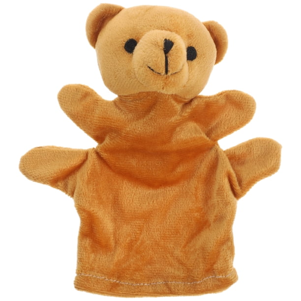 Marionetas de mano de oso de peluche, juguete interactivo para contar historias, marionetas de peluche