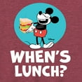 thumbnail image 3 of Disney - Mickey & Friends - Hungry Mickey - When's Lunch - Women's Racerback Tank Top, 3 of 5