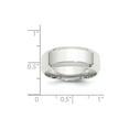 thumbnail image 5 of Solid 14k White Gold 8mm Men's Bevel Edge Comfort Fit Wedding Band Ring Size 14, 5 of 6