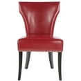 thumbnail image 5 of SAFAVIEH Jappic Contemporary Bicast Leather Solid Dining Side Chair, Red (Set of 2), 5 of 10