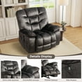 thumbnail image 6 of Bonzy Home XL Power Recliner Chair - 41" Wide Electric Massage Recliner with Heat & USB Charging, Overstuffed PU Leather Reclining Sofa for Living Room, Black, 6 of 8