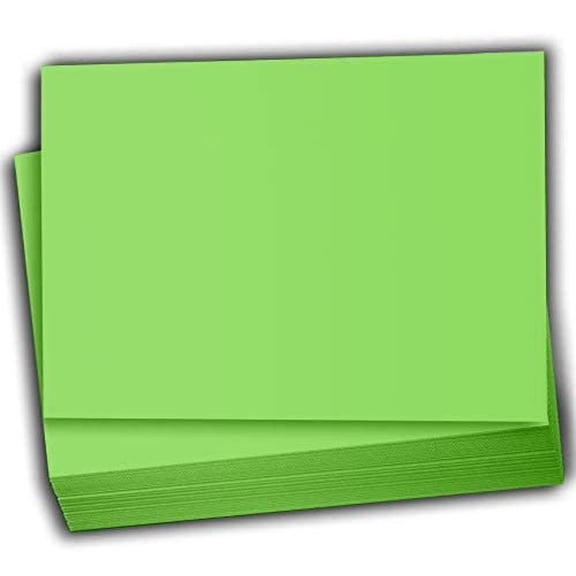 Hamilco Colored Scrapbook Cardstock Paper 5x7 Card Stock Paper 65 lb Cover 100 Pack Green Apple