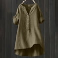 thumbnail image 3 of Women Cotton Linen Tops Tee Shirts Womens Loose Fit Trending Womens Clothes Womens Comfort Colors Tshirt Basic Tees For Women Linen T Shirts For Women Linen T Shirts For Women, 3 of 6
