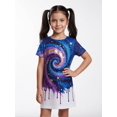 thumbnail image 5 of Girls Short Sleeve Dress Regular-Fit Daily Style Stylish Casual Dress for Big Girls Age 6-13 Weekend Outfit, 5 of 6