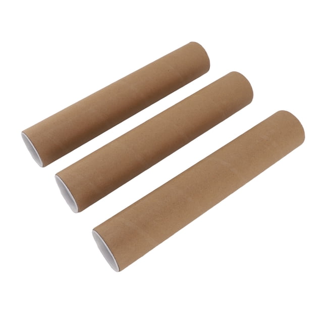 Round Paper Tubes Poster Storage Tubes Mailing Multipurpose Paper Tubes with Plastic Lid for Document Storage