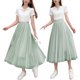 thumbnail image 1 of SAYOO Faldas de tul midi para mujer, faldas tutú informales de malla elástica de cintura alta SAYOO Sexy, 1 of 10