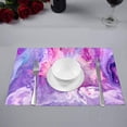 thumbnail image 2 of MKHERT Abstract Purple and Pink Marble Stone Placemats Table Mats for Dining Room Kitchen Table Decoration 12x18 inch,Set of 6, 2 of 4
