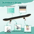 thumbnail image 4 of 31'' Complete Skateboard 7 Layer Canadian Maple Double Kick Deck Skateboards Waves border blue gradient wavy swirls white Skate Board for Beginner Adult Gifts, 4 of 5
