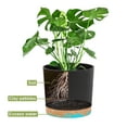 thumbnail image 7 of QCQHDU 2 Pack Plant Pot, Black Plastic Indoor Planter With Drainage Holes And Removable Base, 7 of 7