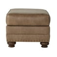 thumbnail image 2 of Roundhill Furniture Leinster Faux Leather Ottoman with Antique Bronze Nailheads in Jetson Ginger, 2 of 3