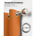 thumbnail image 6 of nqOlkjepod Outdoor Curtains for Patio Waterproof, Orange Outdoor Privacy Panels Grommet, Pure Orange Blackout Outside Curtains for Porch/Cabana/Pergola/Gazebo 54"x84", 1 Panel, 6 of 8