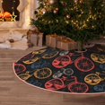 thumbnail image 5 of Sikiie Compass And Mountains In Bicycle Wheels1 Nativity Christmas Tree Skirt, Jesus Christian Winter Holiday Tree Mat Decoration(30-48IN)48", 5 of 6