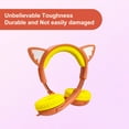 thumbnail image 3 of Olyre Cat Ear Kids Headphones Wired with Microphone,Safe 85db Volume Limited Children Headphones with RGB Dynamic Lighting and Share Function for Boys Girls for Kids Tablet Laptop Orange, 3 of 7
