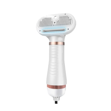 Mntpdp Pet Hair Dryer With Spray Bathing 600W Steam Brush for Drying & Grooming Usb Rechargeable Mist 3 Speeds Overheat Protection Includes 100Ml & 50Ml Bottles for Dogs & Cats(Gold)