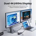 thumbnail image 4 of Concentrador USB C UGREEN de 10 Gbps, 4K60 Hz, HDMI, USB 3,2, PD100 W, divisor USB para ordenador portátil, MacBook Pro, Air, iPad, teléfono, estación de acoplamiento Android, 4 of 5