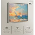 thumbnail image 2 of Sailboats In The Sunset Chic Coastal Canvas Wall Art by Art Remedy, Silver Floater Frame, 12"x12", 2 of 7