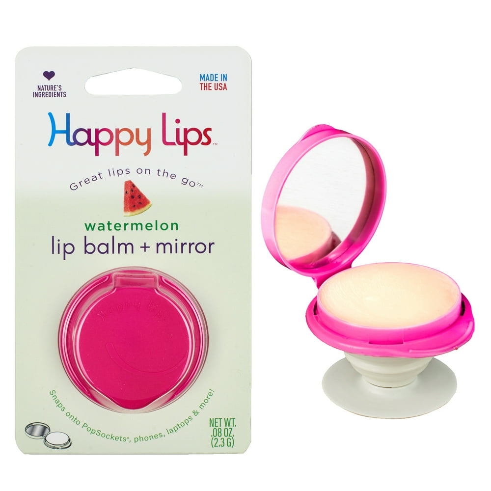Happy Lips Lip Balm + Mirror Pop onto PopSocket® or Adapter