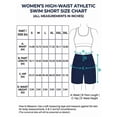 thumbnail image 5 of Women's 6.9" Swim Board Shorts, High Waisted with Liner & Pockets, Quick Dry, 5 of 7