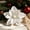 White*2, variant on Cozeii 2 Pcs Christmas Ornaments, Artificial Velvet Glitter Poinsettia Flowers with Stems for Xmas Tree Wreath Garland Decoration (White)