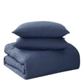 thumbnail image 3 of Sweet Home Collection Waffle Weave Polyester Microfiber Comforter Set Navy King, 3 of 5