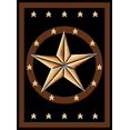 thumbnail image 1 of Texas Western Star Rustic Cowboy Decor Brown and Black Area Rug, 1 of 4