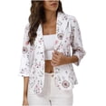 thumbnail image 1 of Chaqueta de mujer con estampado de cuadros, solapa delgada, bolsillo con botones, blusa, blusa, abrigo Pompotops qwe21981, 1 of 7