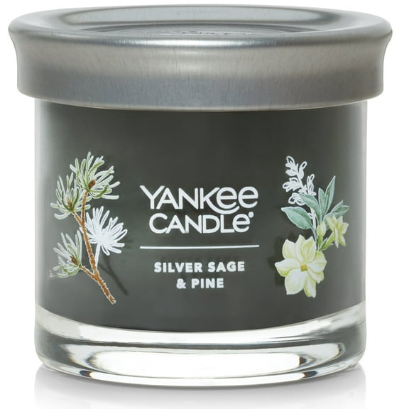 Yankee Candle Holiday Silver Sage & Pine Small Signature Tumbler Candle 4.3oz