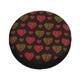 thumbnail image 3 of Bingfone Gold Glitter Heart Spare Tire Cover Weatherproof Universal Wheel Protectors For Rv Camper Travel Trailer Suv Truck-14 Inch, 3 of 9