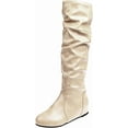 thumbnail image 5 of Women's Knee High Boots Winter Comfy Slip On Riding Boots Ladies Thigh High Flat Wide Mid Calf Boots, 5 of 5