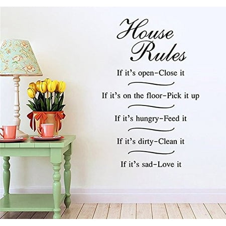 Decal ~ House Rules #3 Wall or Window Decal 15