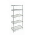 thumbnail image 2 of Nexel Poly-Z-Brite® 5 Tier Wire Shelving Starter Unit, 24"W x 18"D x 86"H, 2 of 3