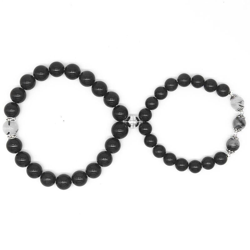 2pcs Distance Bracelets Energy Healing Stone Beads Bracelet Couple Jewelry 15 