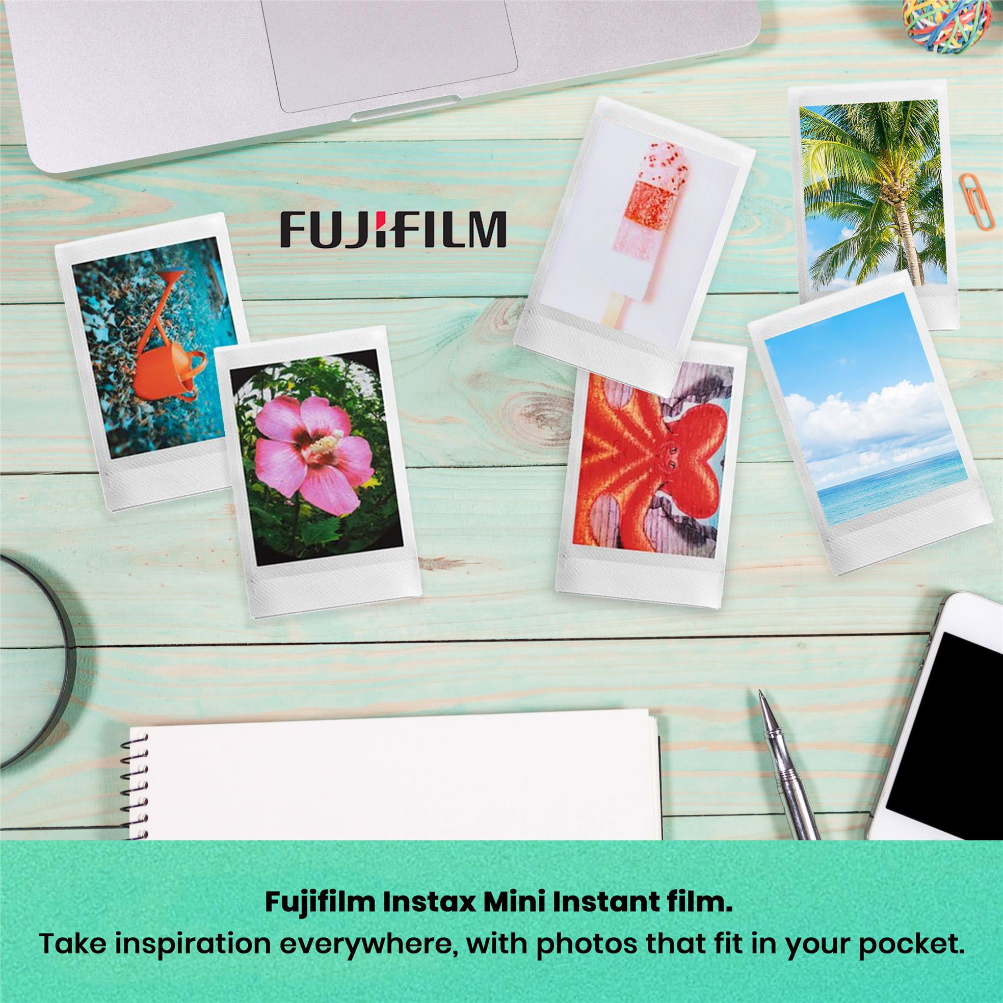 Fujifilm Instax Mini Link 2 Smartphone Printer Clay White | 40 Exposures | Case